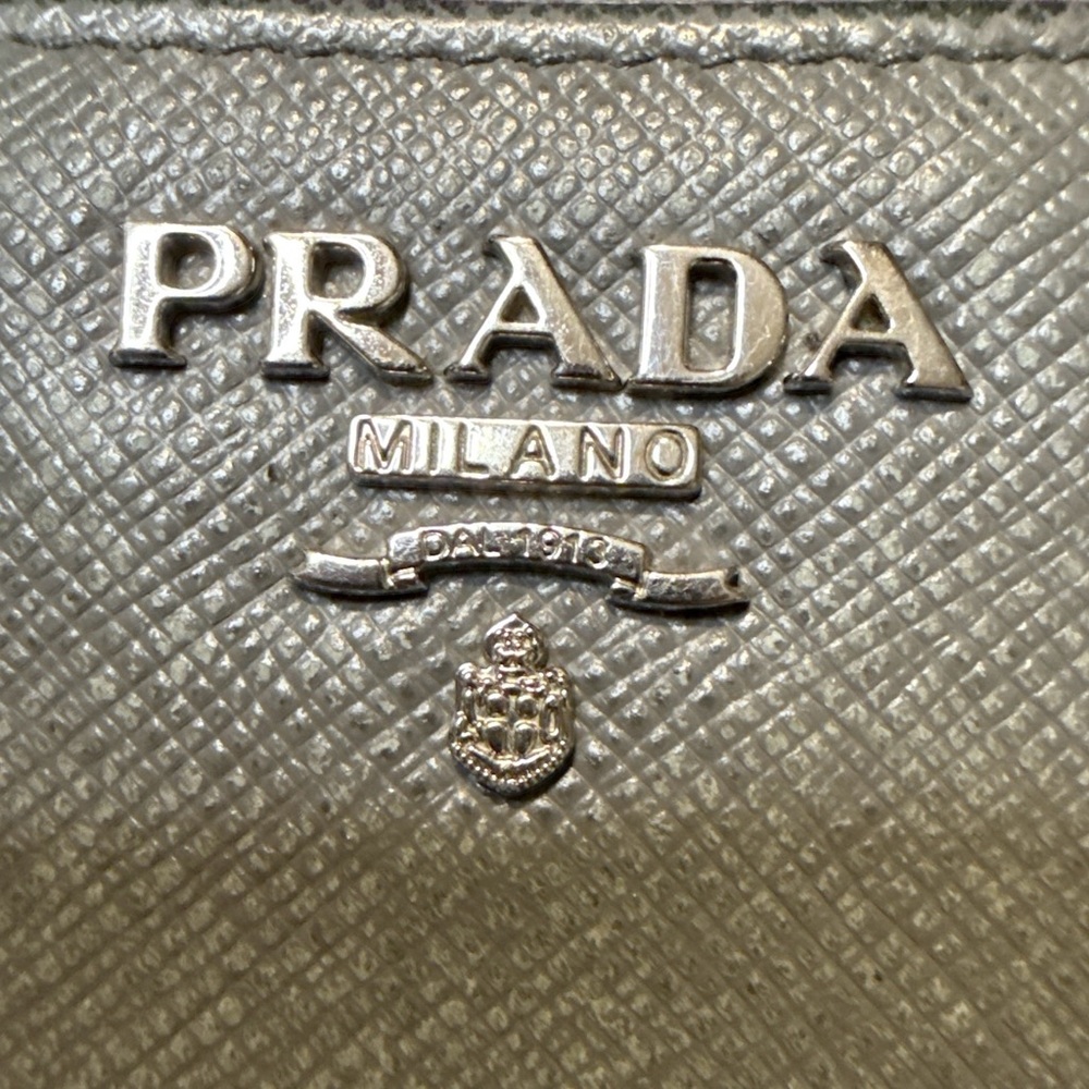 Prada Grey and Silver Women's Wallet - Picture 2 of 12